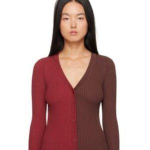STAUD Red/Brown Knit Dress- BRAND NEW, NEVER WORN!!